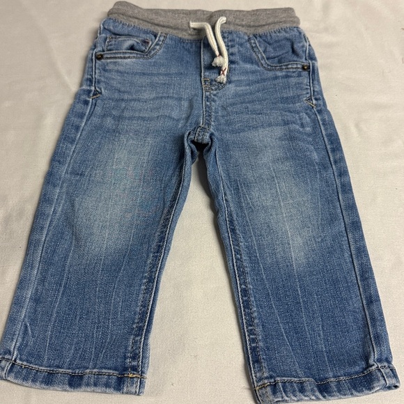 Cat & Jack - Blue Denim with Grey Ribbed elastic Waistband - Picture 1 of 3